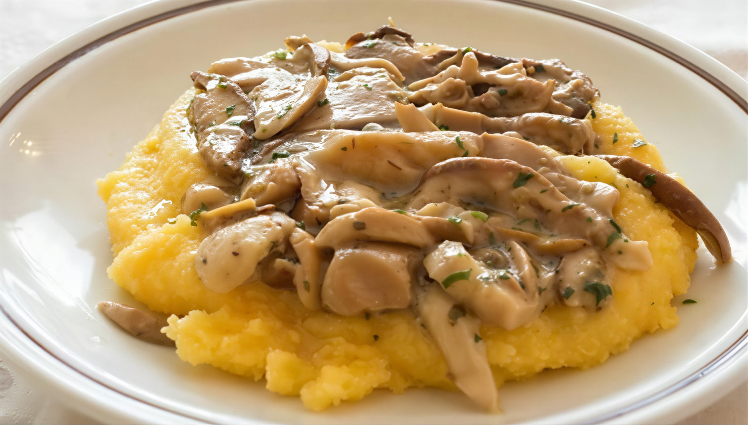 Creamy Polenta with Mushrooms