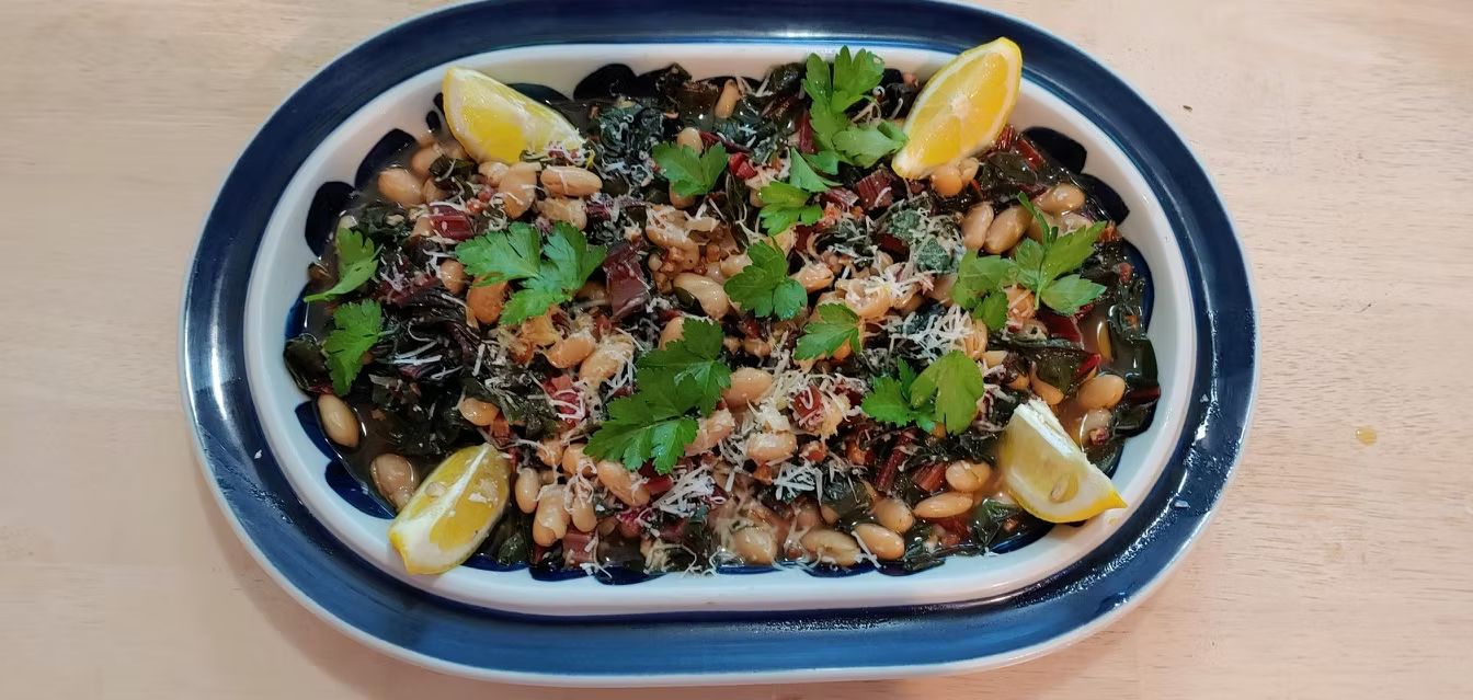 Italian White Beans with Kale and Crispy Pancetta