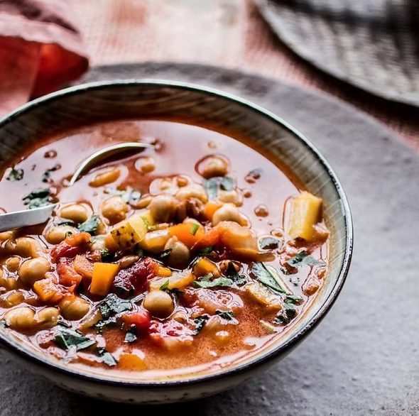 Chickpea Farro Soup