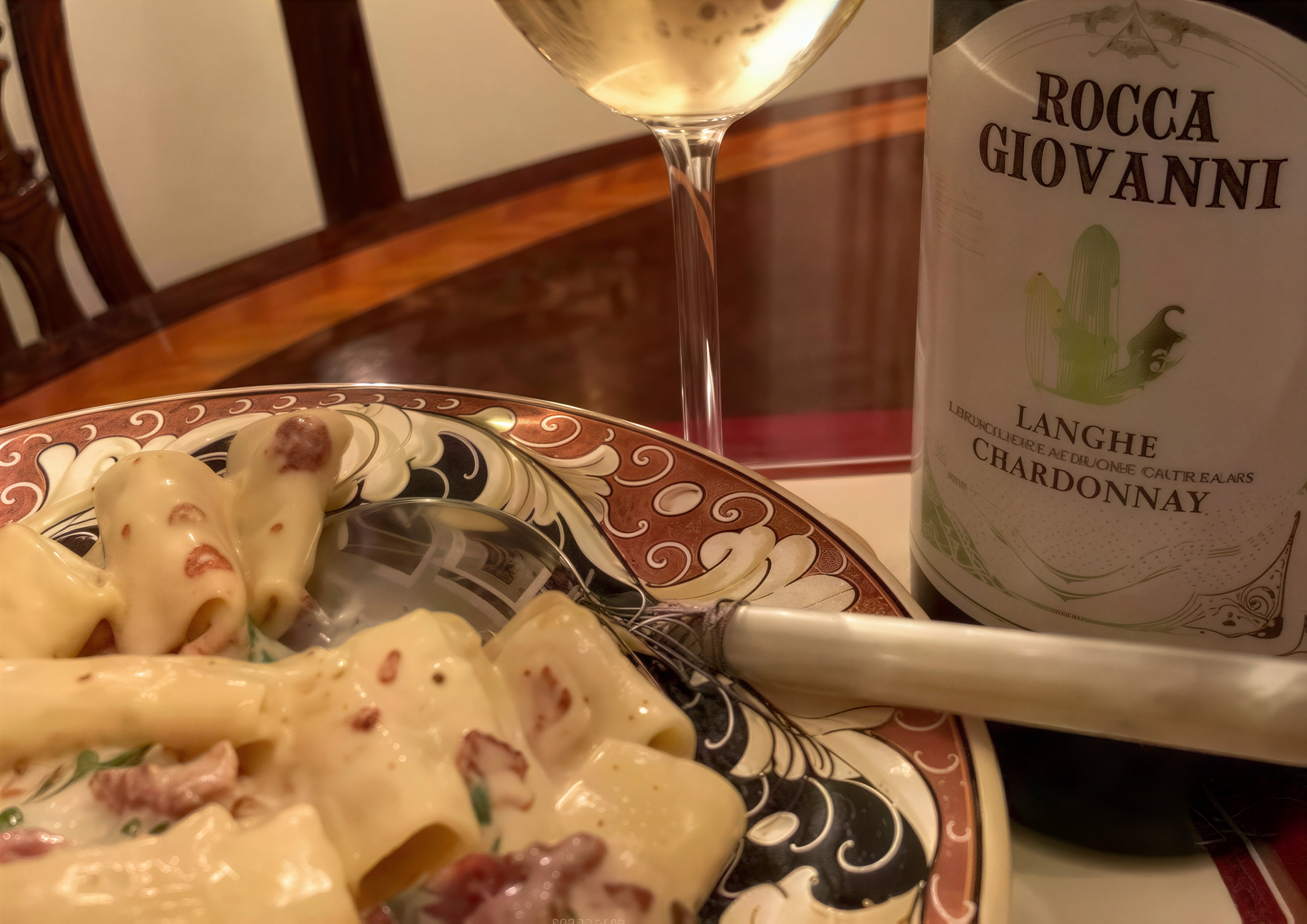 Rigatoni with Robiola Cheese and Speck