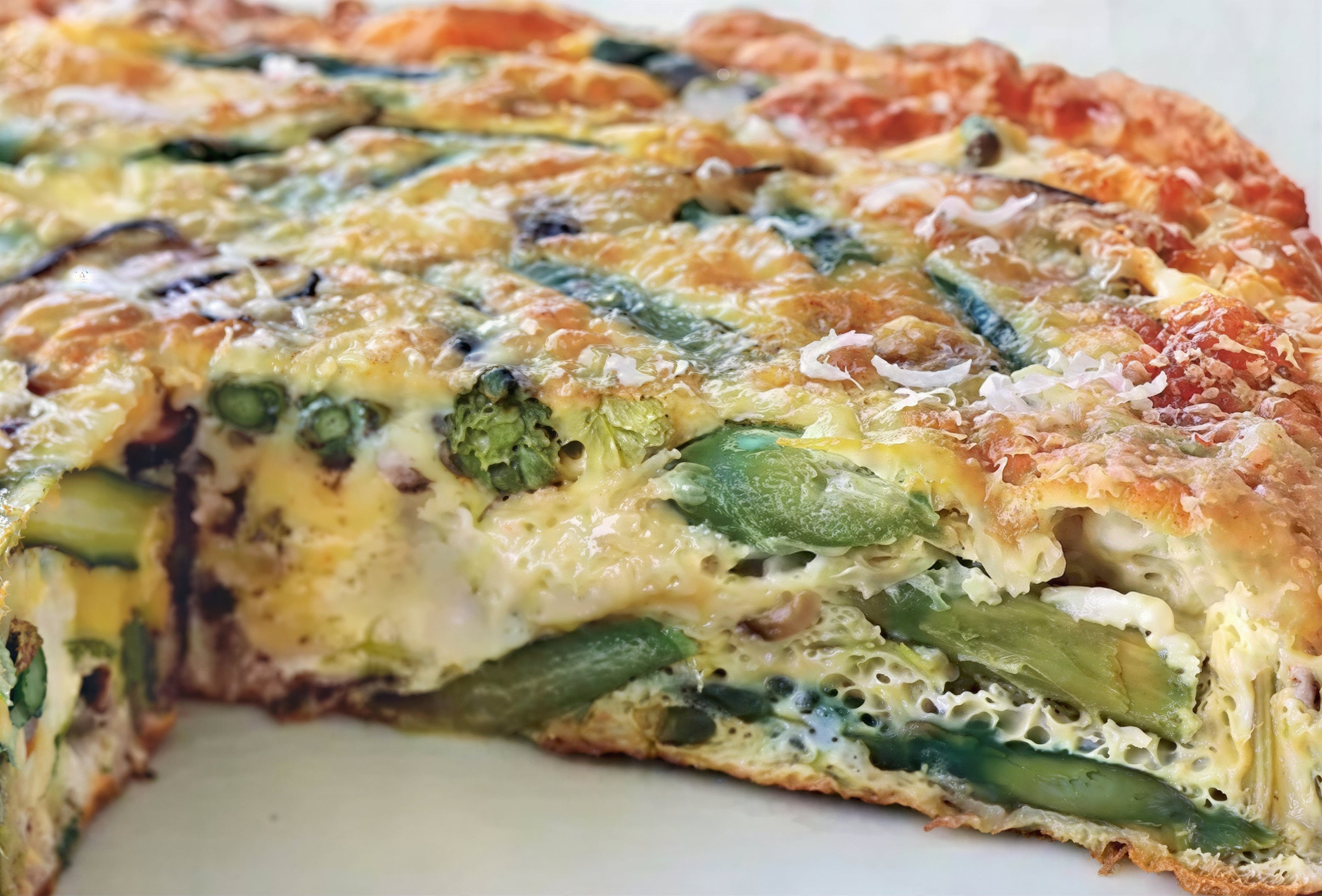 Frittata with Asparagus, Leeks and Ricotta