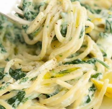 Lemon Ricotta Pasta with Spinach