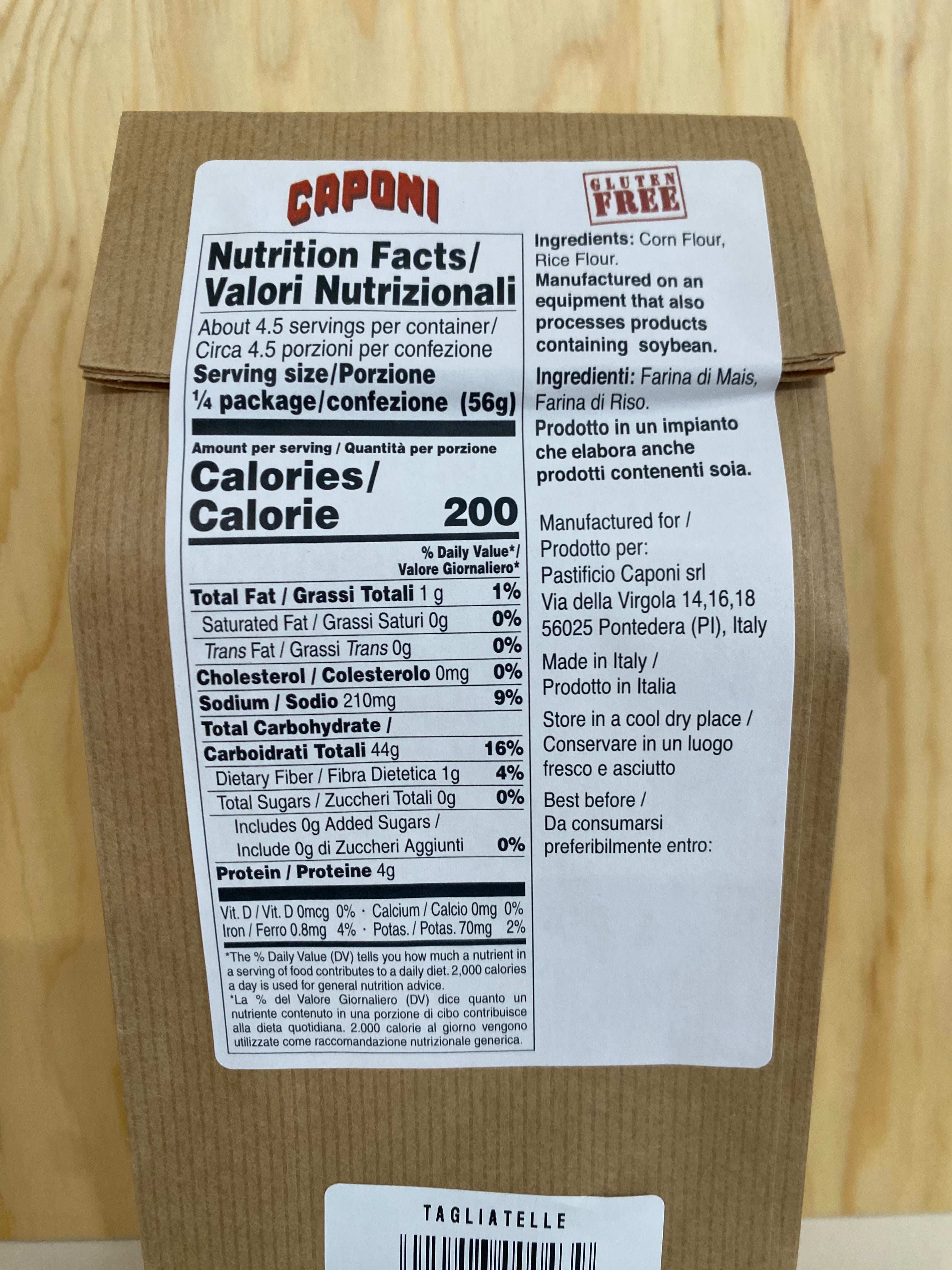 Caponi Tagliatelle Gluten Free