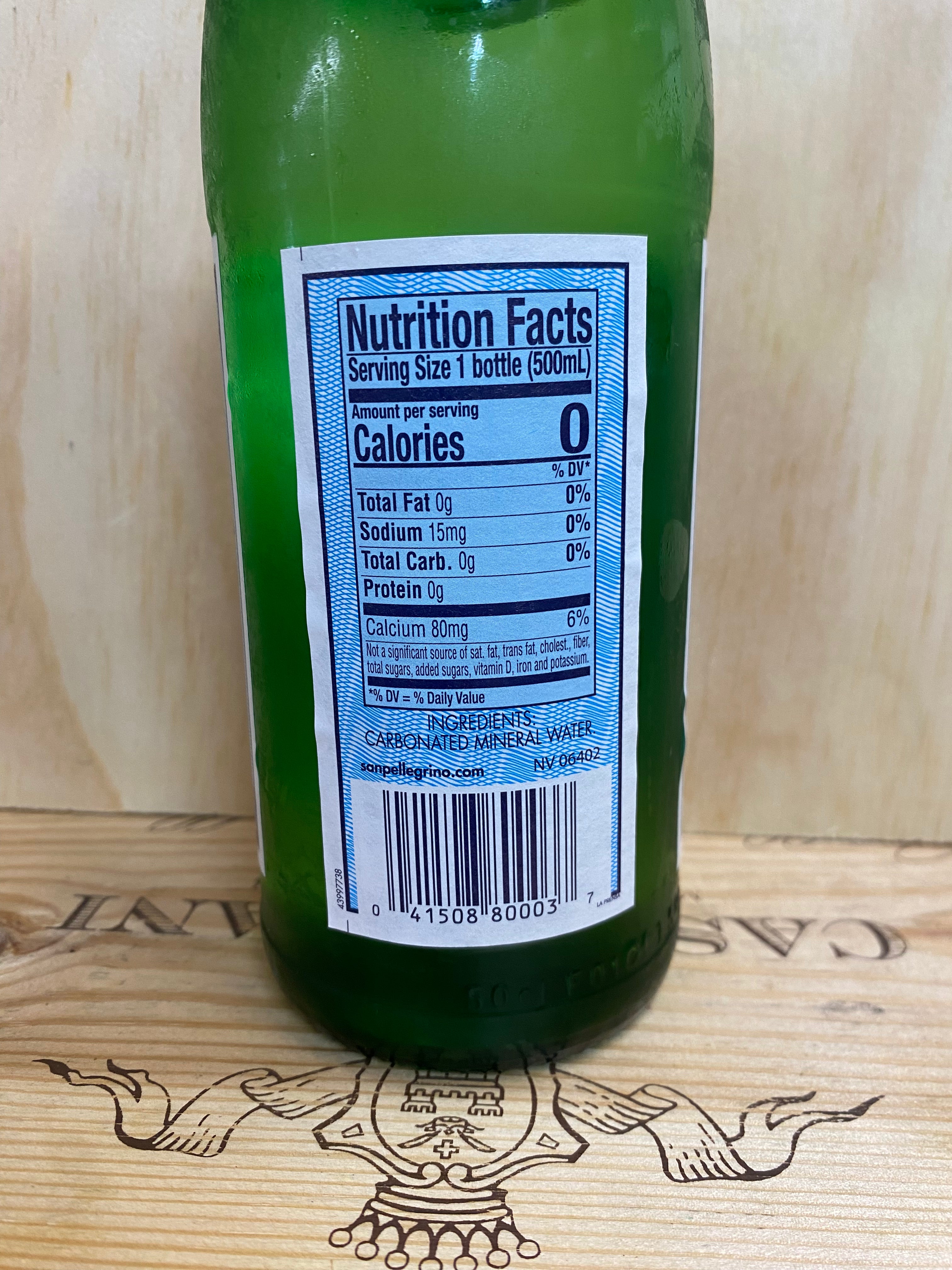 Pellegrino Sparkling Water Glass Bottle