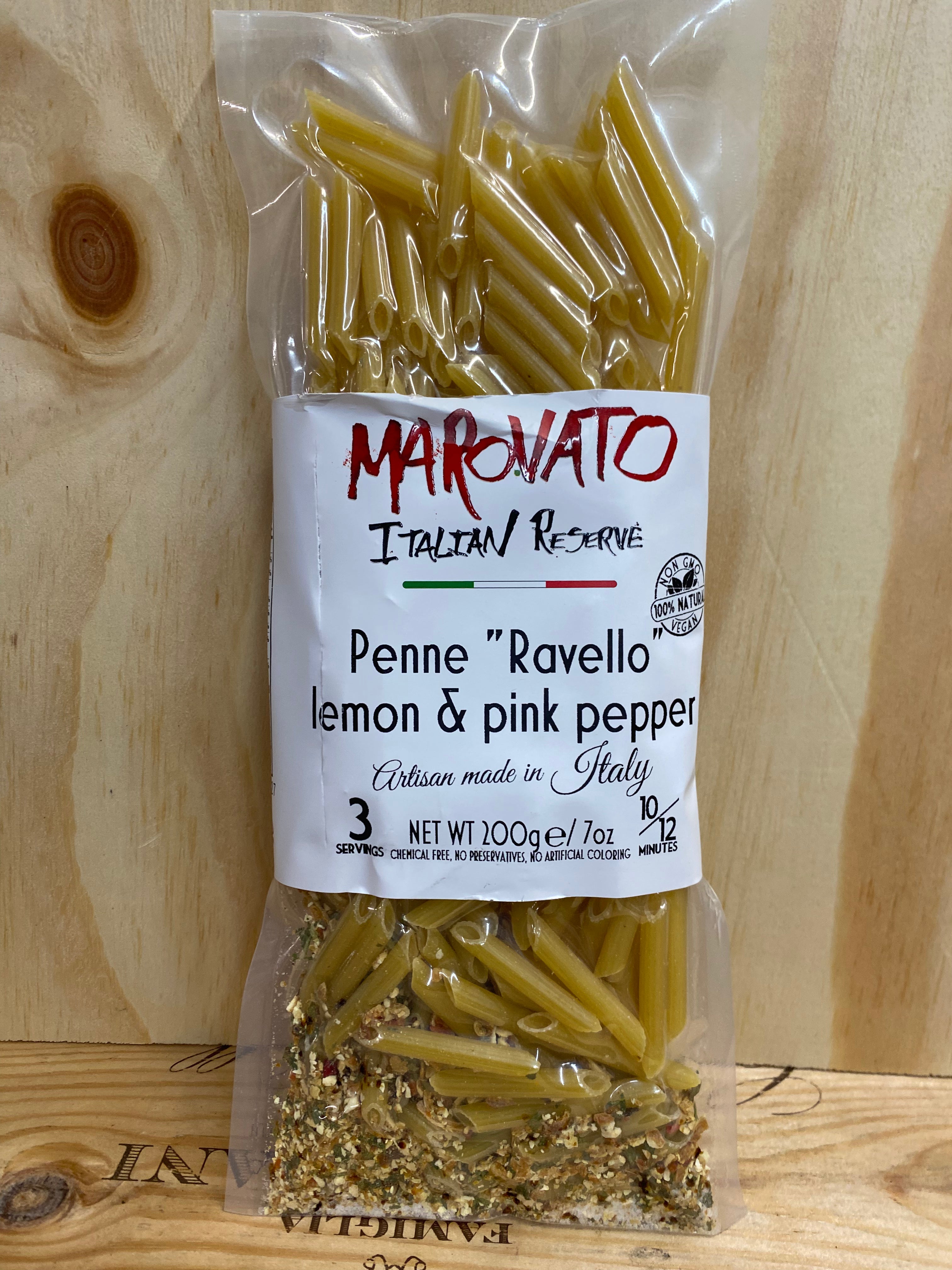 Marovato Penne Ravello lemon & pink peppers